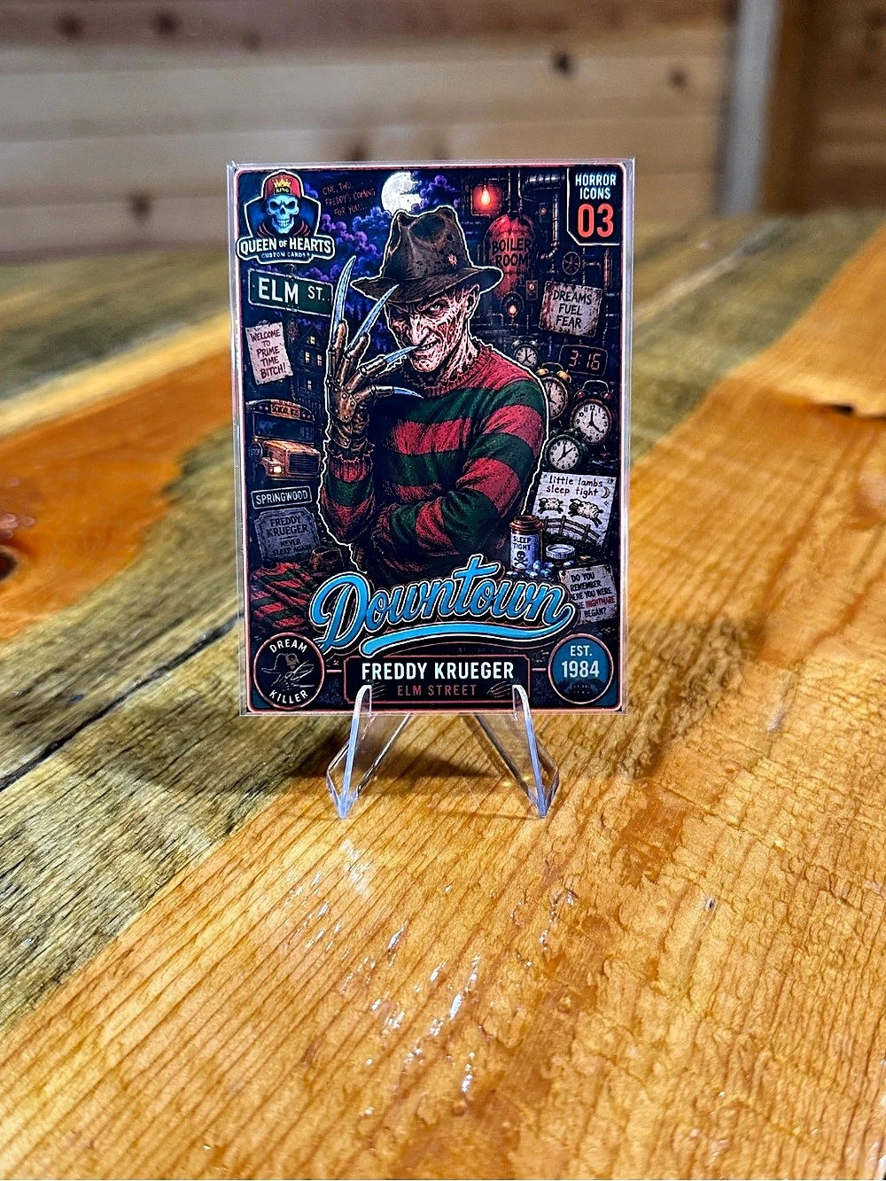 Freddy Krueger Custom Downtown Horror Card